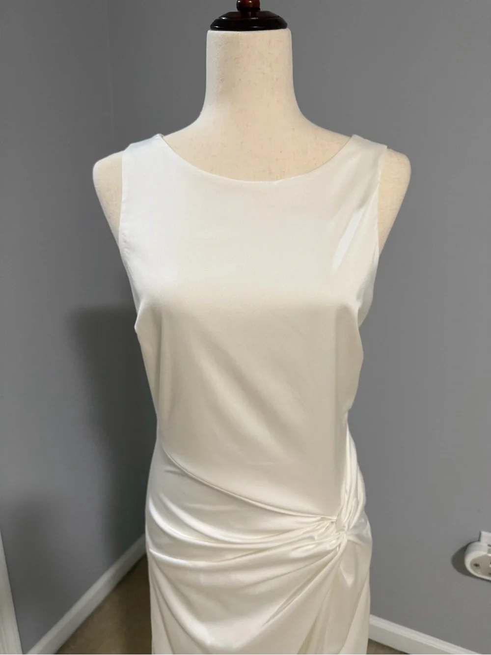 Abercrombie & Fitch White Satin Effect Dress